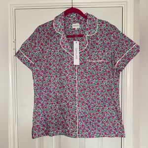 NWT BedHead Pink and Green Floral Pajama Top